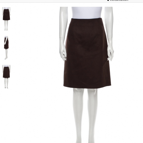Marc Jacobs Brown Knee Length Wool Skirt - Picture 2 of 5